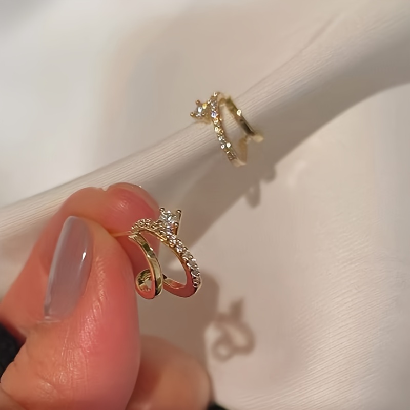 Irregular Double Layer Hollow Circle Earrings - S925 Pure Silver